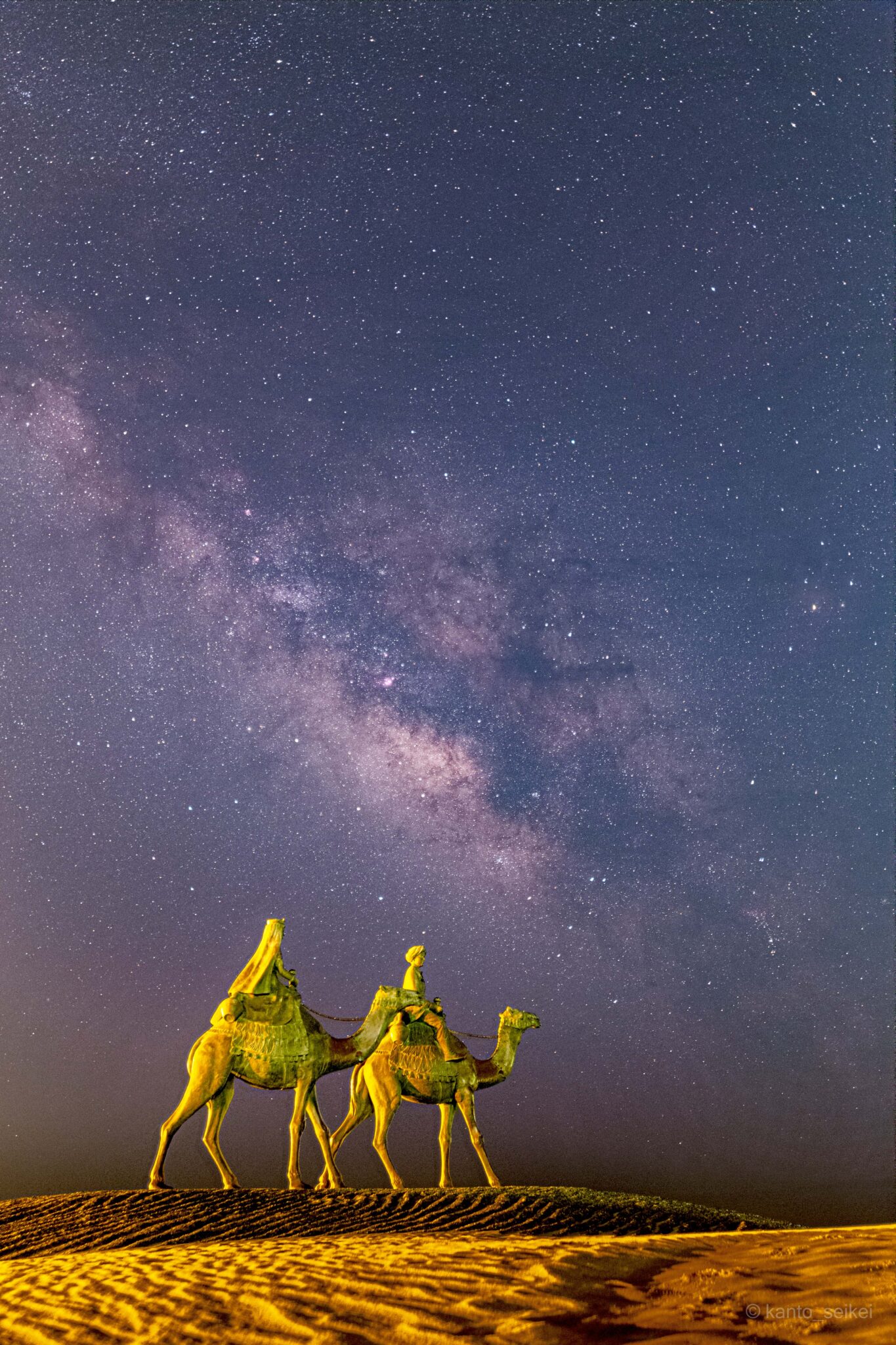 月の沙漠記念公園で春の天の川を撮影（千葉県御宿町） 関東星空・星景写真
